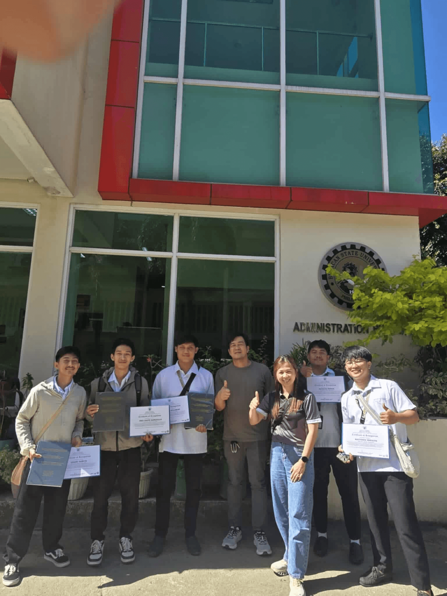 AlfaDevs team receiving Best Capstone recognition